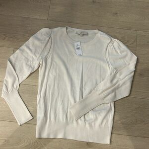 New with tags cream LOFT sweater size small